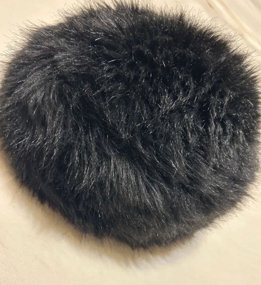 Vintage Betmar New York Womens Black FAUX FUR Bubble Style Plush Winter Hat
